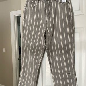 Striped PacSun mom jeans